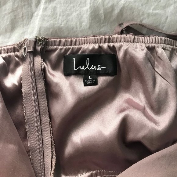 Lulu's All About Love Taupe Maxi Dress (Large) - Picture 6 of 9